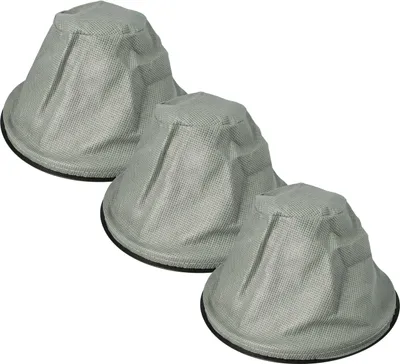 Produktbild von vhbw 3x Sackfilter kompatibel mit Einhell TC-AV 1718 D, TC-AV 1620 DW, TC-AV 1618 D Kaminsauger, Aschesauger - Ersatz-Filter, Abwaschbar Schwarz Grau