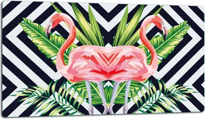 Produktbild von Glasschneidebrett Herdabdeckplatte Glaskeramikkochfeld Universal 52x30 cm Flamingo