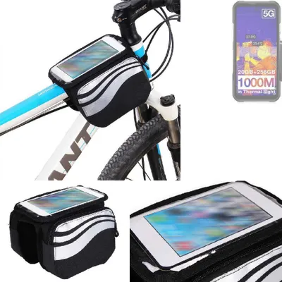 Produktbild von K-S-Trade Rahmentasche Fahrrad-Halterung kompatibel mit Doogee V20 Pro Rahmenhalterung Fahrrad Handyhalterung Fahrradtasche Handy Smartphone Halterung