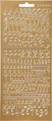 Produktbild von Creativ Firmenaufkleber, Alphabet, Blatt 10x23 cm, gold, 1 Blatt