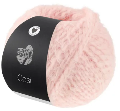 Produktbild von Lana Grossa COSÌ 50 g Flauschiges Merino-Dochtgarn mit Effektstruktur Farbe 010 - Rosa