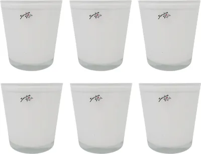 Produktbild von 6er Set Glas Orchideentöpfe ORCHID weiß H. 13,5cm D. 12,5cm rund Sandra Rich