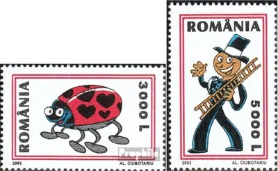 Produktbild von Briefmarken Rumänien 2003 Mi 5709-5710 (kompl.Ausg.) postfrisch Grußmarken