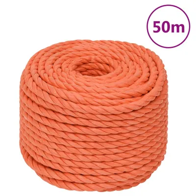 Immagine prodotto di vidaXL Corda da lavoro arancione 10 mm 50 m in polipropilene