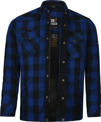 Produktbild von Bores Lumberjack Premium Motorradhemd, dunkelblau/schwarz, M