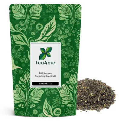 Produktbild von tea4me BIO Singtom Kugelblatt Schwarztee aus Darjeeling