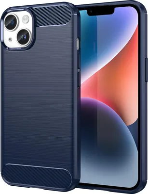 Produktbild von Cadorabo Hülle für Apple iPhone 14 in Blau Schutzhülle TPU Case Cover Etui Handyhülle