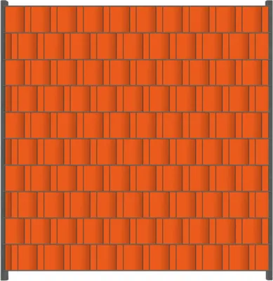 Produktbild von Wallario Zaunsichtschutz mit Motiv Orange für Ein- und Doppelstabmatten Zäune in der Größe 200 x 200 cm