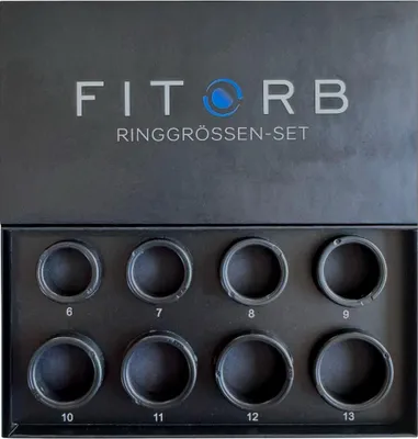 A black box containing a set of ring sizers.