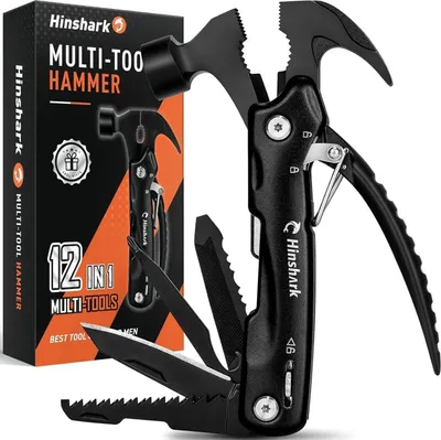 Zdjęcie produktu dla Młotek wielofunkcyjny Hinshark 12 w 1 Prezent dla mężczyzn Akcesoria kempingowe