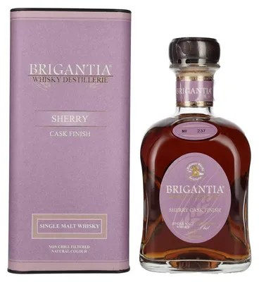 Image de Steinhauser BRIGANTIA Single Malt Whisky SHERRY Cask Finish 46% Vol. 0,7l en boîte cadeau