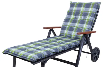 Produktbild von Auflage Rollliege Prato 10591-702 grün-grau kariert 188x60x7,5 cm Sun Garden