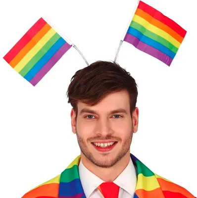 Produktbild von Regenbogen Haarreif Festival Pride Event Party Accessoire Erwachsene, Farbe: Mehrfarbig
