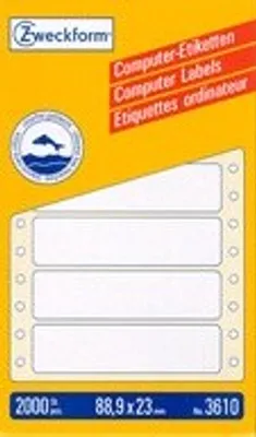 Produktbild von 2.000 AVERY Zweckform Computer-Endlosetiketten 3617 weiß 101,6 x 48,4 mm