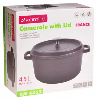 Produktbild von Kamille Aluminium-Kochtopf mit Deckel, Induktion, 4,5L
