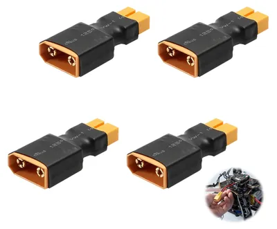 4er-Pack XT90 auf XT60 Steckeradapter, Ladekonverter, ohne Kabel