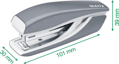 Produktbild von Leitz WOW Mini-Heftgerät, 10 Blatt, inkl. 1000 Heftklammern, Ergonomisch, Rot, 55281026
