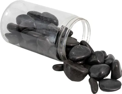 Produktbild von Deko Steine schwarz groß 2-4cm 2kg Garten Dekoration Basteln Vase Streudeko Kiesel