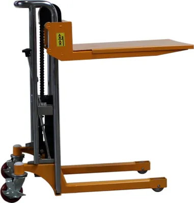 Produktbild von qteck Manuelle Minilifter Single 650mm Gabellänge 85-850mm Hubhöhe mit 400kg Hubkraft