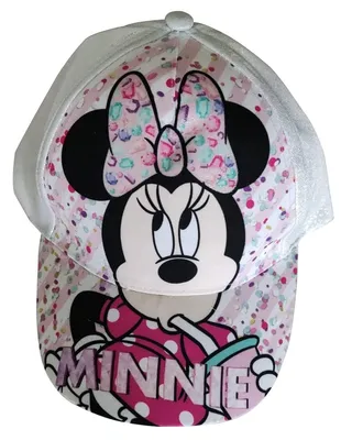 Immagine prodotto di Cappellino Disney Minnie Mouse cappello da sole con glitter per bambini bianco, taglia 54