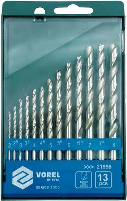 Produktbild von HSS Metallbohrer 2-8 mm 13 Stück 21998 VOREL