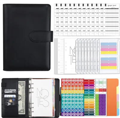 Produktbild von INF A6-Ringbuch mit Budgetblatt – Budgetplaner Schwarz