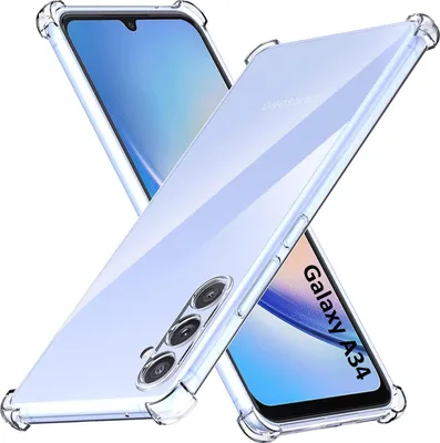 Immagine prodotto di Custodia per Samsung Galaxy A34 5G - Custodia trasparente antiurto per telefoni cellulari Custodia protettiva antigraffio ultra sottile Phonillico