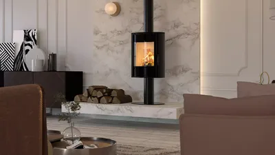 Produktbild von Stalko Hitze ELLISSE SF schwarz Brennkammer weiss Bauart 1 BImSch V II