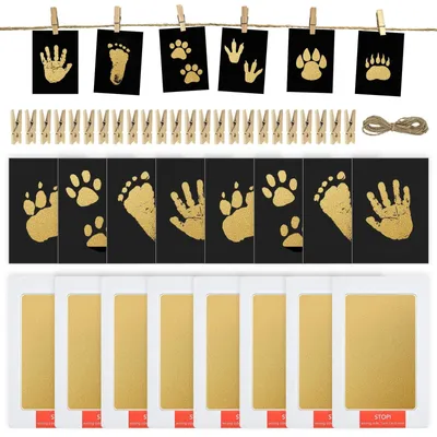 Productafbeelding van 8-delige Baby Hand- en Voetafdruk Set met Inktpad