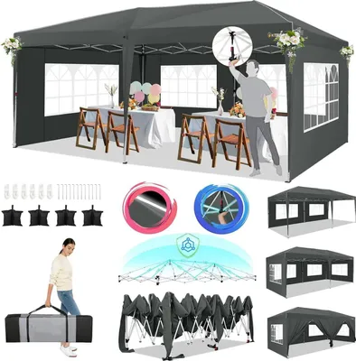 Immagine prodotto di Padiglione pop-up, facile da montare, design impermeabile, grigio