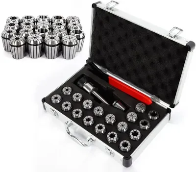 Image de Kit de pinces de serrage de 21 pièces - MK2 MT2 ER32 M10 - Pour perçage, taraudage et fraisage CNC
