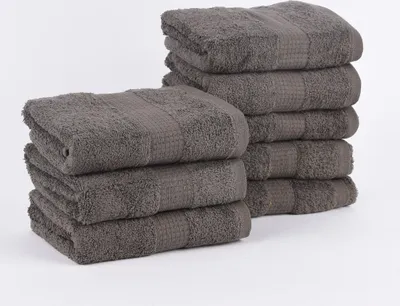 Produktbild von 8er Set Handtücher 50x100cm Qualitätsfrottee 100% Baumwolle 500g/qm einfarbig Farbe anthrazit
