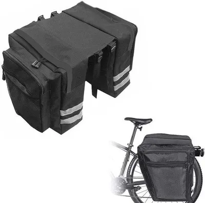 Produktbild von Famanu Fahrradtasche mit Regenschutz für Pendler - Doppeltasche mit reflektierenden Sicherheitselementen