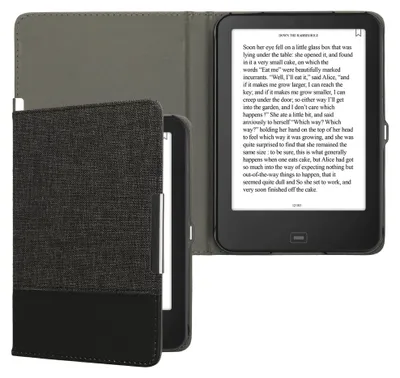 Produktbild von kwmobile Hülle kompatibel mit Tolino Shine 2 HD - Canvas eReader Schutzhülle Cover Case - Anthrazit Schwarz
