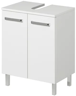 Produktbild von Waschbeckenunterschrank Quickset 312, Pelipal, 2 Türen, Siphonausschnitt, 50cm, Weiß Glanz