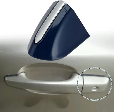 Image de Cache De Poignée De Porte Pour Ford Mondeo Edge Taurus 2013-2020 Durable | Cache De Poignée De Hayon Avant Gauche Bleu 1 Pc