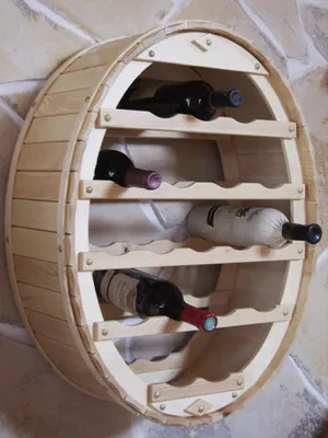 Zdjęcie produktu dla DanDiBo wiszący stojak na wino na 18 butelek Naturalny lakierowany uchwyt na butelki Stojak ścienny
