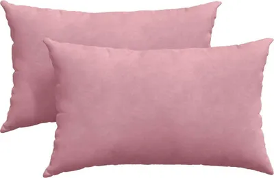 Image de vidaXL Coussins de canapé 2 pièces rose 50 x 30 cm tissu velours côtelé