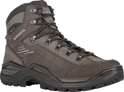 A single hiking boot is shown against a white background.