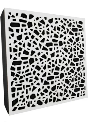 Obrázok produktu pre Sada 6 kusov – Akustický panel na absorbciu a difúziu zvuku | 50x50x5 cm | Absorpcía – Difúzia – Reflexia – Zvuková izolácia [Biela | x2 P32]