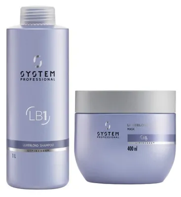 Produktbild von System Professional LuxeBlond Set – Shampoo 1000 ml + Maske 400 ml