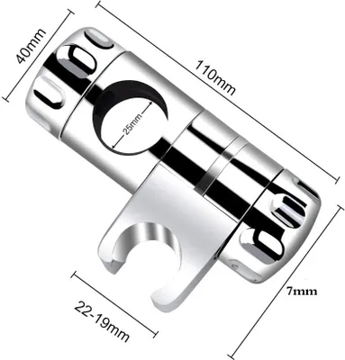 Produktbild von Brausehalter, Universal Handbrause Halterung, Verstellbar Duschhalterung für Handbrause oder Duschkopf ABS Grade Kunststoff, Verchromt brausenhalterung für Badezimmer Duschstange 25 mm