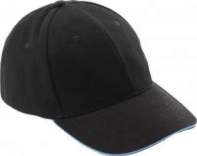 Produktbild von Baseballkappe schwarz, 100% Baumwolle 240 g/m², Klettverschluss, Schweißband, belüftet – Arbeitskappe ALF, Högert Technik