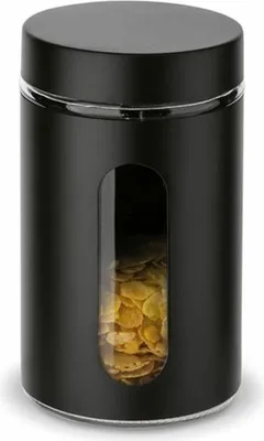 Obrázek produktu pro dóza 1,00l SKLO ČERNÁ d10x18cm, průhled *PO 15.6._EXTPLASTIMEX