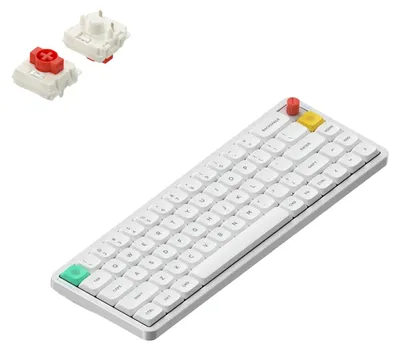 Produktbild von NuPhy Air65 V3 Kabellose Mechanische Tastatur Bluetooth/2,4 GHz/USB-C QWERTY Layout - Nova White / Red nano