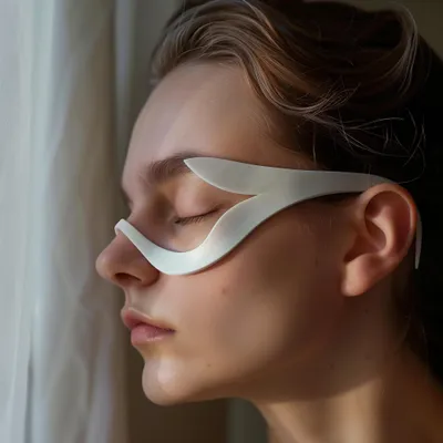 minimalistische Visiermasken-Brille – Decords 3D-Kostümartikel, Produktansicht 1
