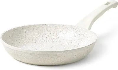 Zdjęcie produktu dla Patelnia nieprzywierająca, 24 cm, do użytku z płytami indukcyjnymi, ceramiczna powłoka nieprzywierająca, zdrowa patelnia do omletów z powłoką z granitu, nadaje się do piekarnika, wolna od PFOA, można myć w zmywarce