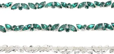 Dekoration Kleidungaccessoires - DIY Schmuck - Hochzeitsdekoration - Marquise Strass - Metall mit Strass - Dekorationskette