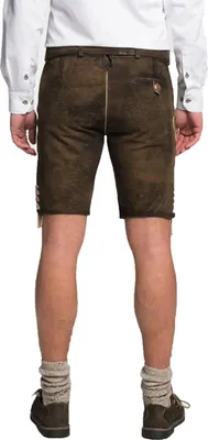 Produktbild von Trachten Lederhose Kurzhose Antik Gürtel 238 Holz Dettelbach, Größe:56/2XL, Farbe:Cuba