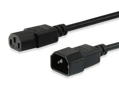 Produktbild von Equip Kaltgeräteverl.-Kabel IEC C14 -> IEC C13 St/Bu 3m sw